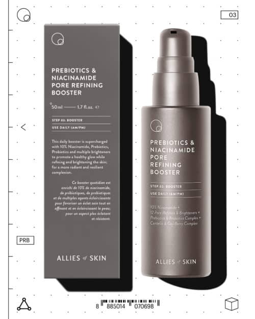Бустер з пребіотиками та ніацинамідом Allies of Skin Prebiotics & Niacinamide Pore Refining Booster 50 мл - Зображення 2